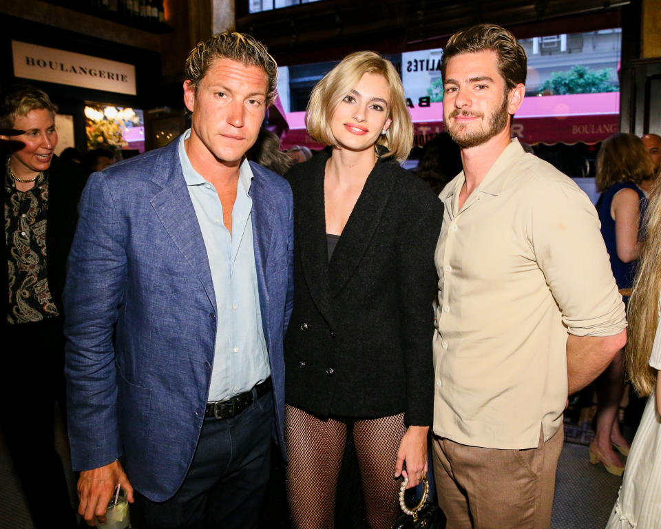 Vito Schnabel, Diana Silvers and Andrew Garfield - Credit: Matteo Prandoni/BFA