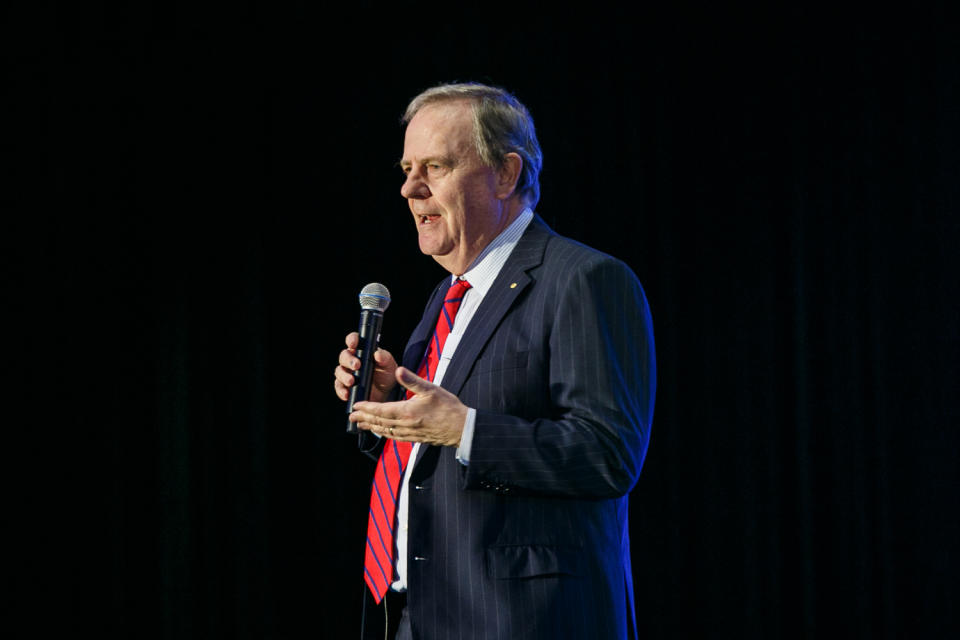 Peter Costello discusses productivity at the Yahoo Finance All Markets Summit. Image: Yahoo Finance