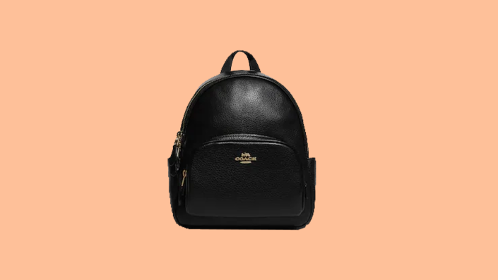 Get the Coach Mini Court Backpack in black for $129 right now.
