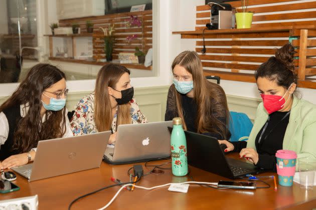 Un team al lavoro durante l'evento ShareME Challenge di Marketing Espresso il 17, 18, 19 dicembre 2021. Office Jam. Roma. (Photo: <a href=