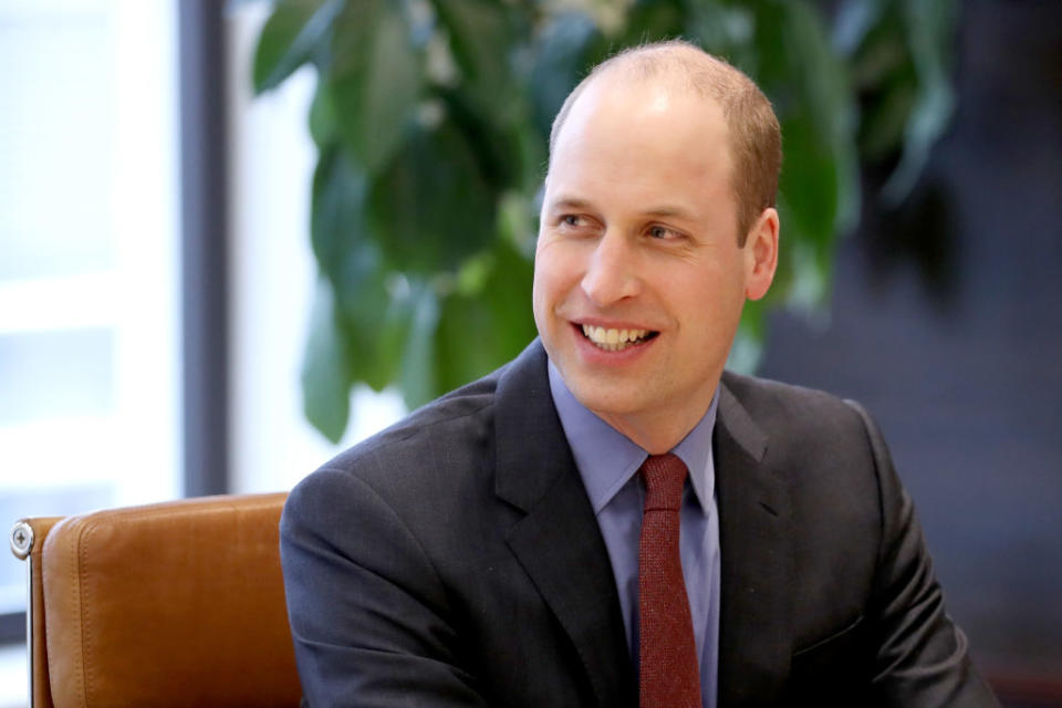 Prince William smiling.