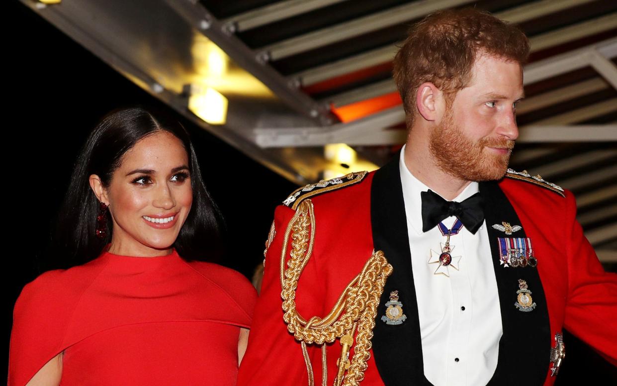 The Duke and Duchess of Sussex attend The Mountbatten Festival of Music in London in March 2020 - Simon Dawson/REUTERS