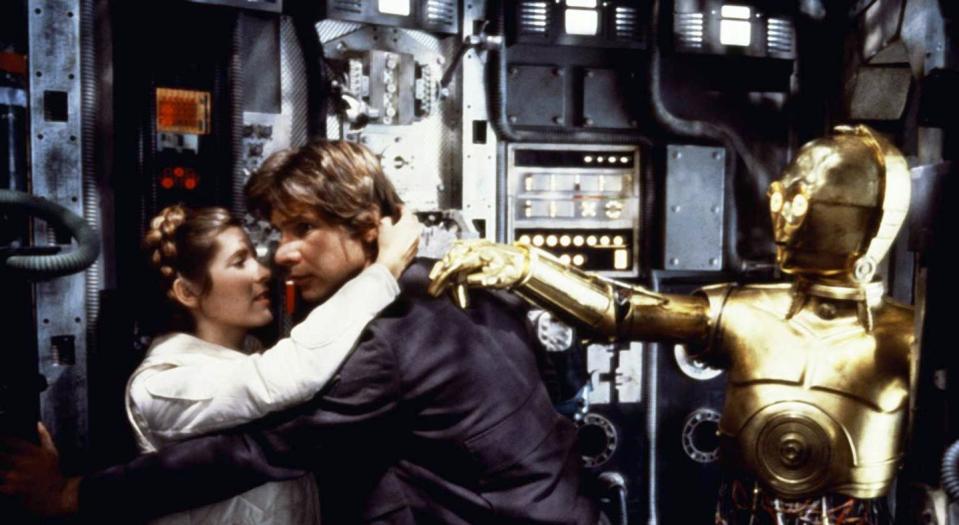 Han Solo and Princess Leia in The Empire Strikes Back (1980)