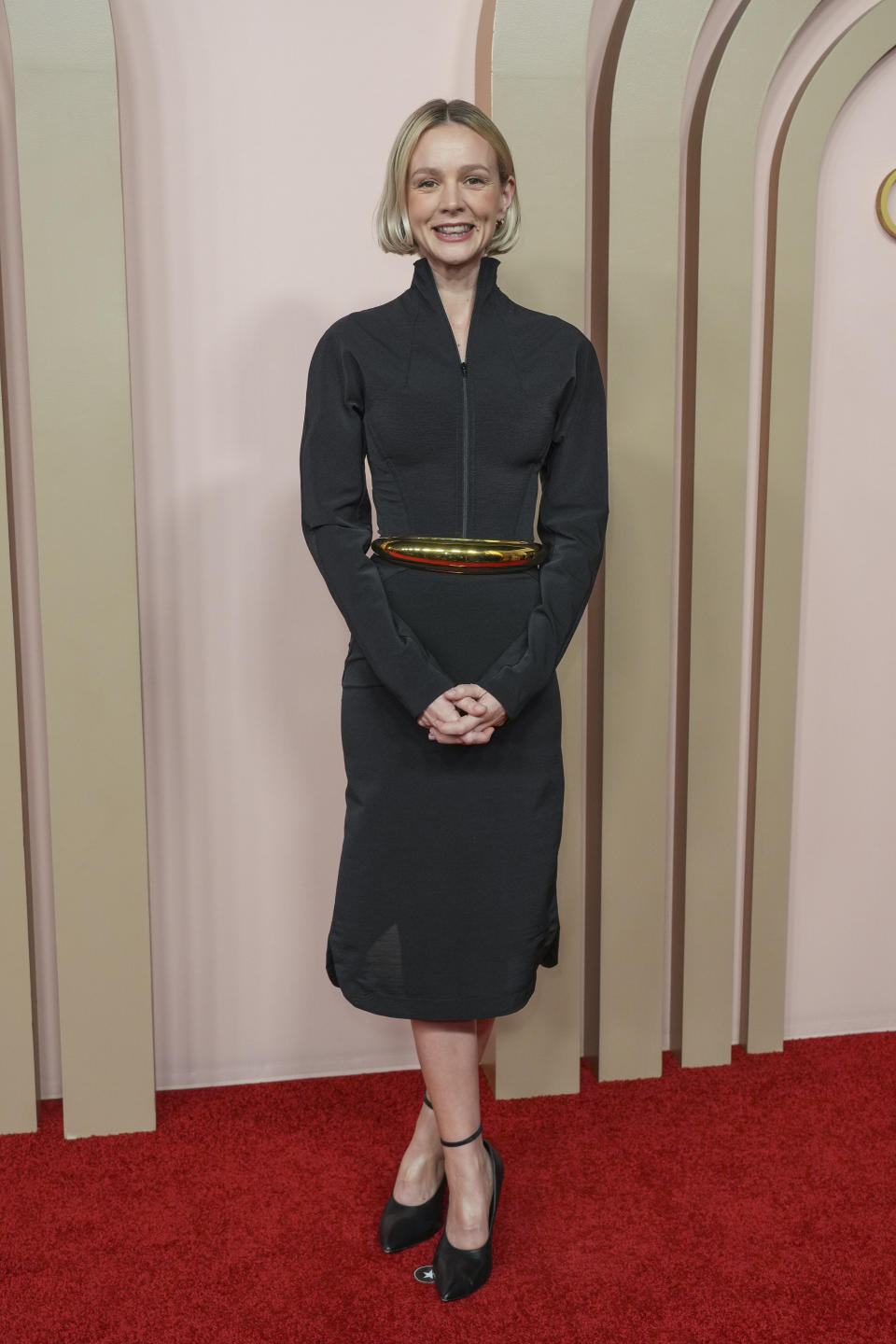 Carey Mulligan arrives at the 96th Academy Awards Oscar nominees luncheon on Monday, Feb. 12, 2024, at the Beverly Hilton Hotel in Beverly Hills, Calif. (Photo by Jordan Strauss/Invision/AP)