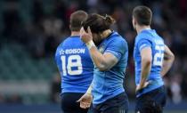 Britain Rugby Union - England v Italy - Six Nations Championship - Twickenham Stadium, London - 26/2/17 Italy's Michele Campagnaro and team mates look dejected after the game Reuters / Toby Melville Livepic