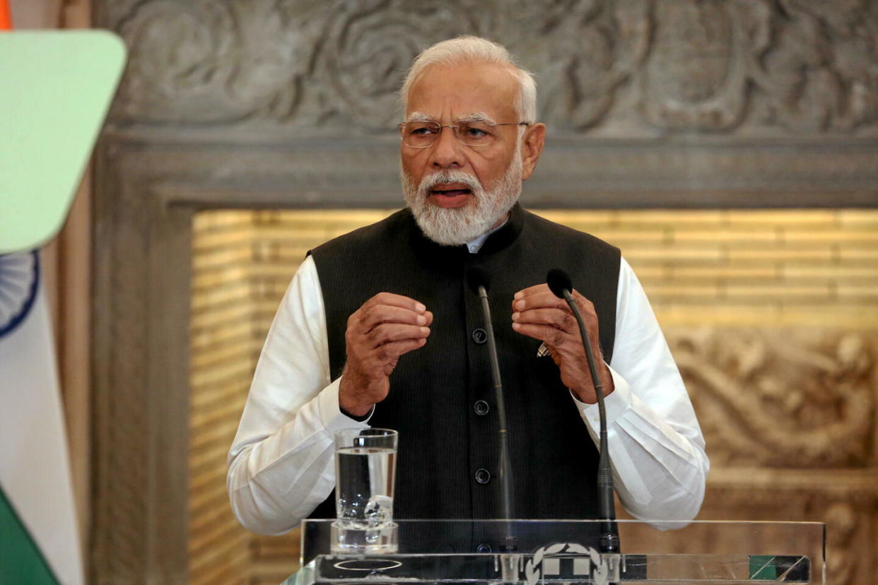 Le Premier ministre Narendra Modi est le favori de sa propre succession.  - Credit:ALEXANDROS BELTES / ANA-MPA / EPA