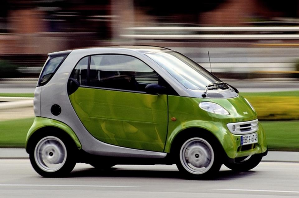 <p><span><span>The Smart Fortwo was a </span><strong><span>bubble car</span></strong><span> for modern times, addressing the need for a more compact, efficient city car. Its party trick was being able to park nose in to the kerb as it was as long as most cars were wide. Early Smarts were powered by a </span><strong><span>599cc</span></strong><span> turbocharged three-cylinder engine, which resulted in 0-60mph in a leisurely 17.2 seconds.</span></span></p><p><br><span><span>The plastic body panels of the Fortwo were designed to be easily </span><strong><span>swapped</span></strong><span> so owners could change the car’s colour whenever they fancied, though the idea never took off.</span></span></p>