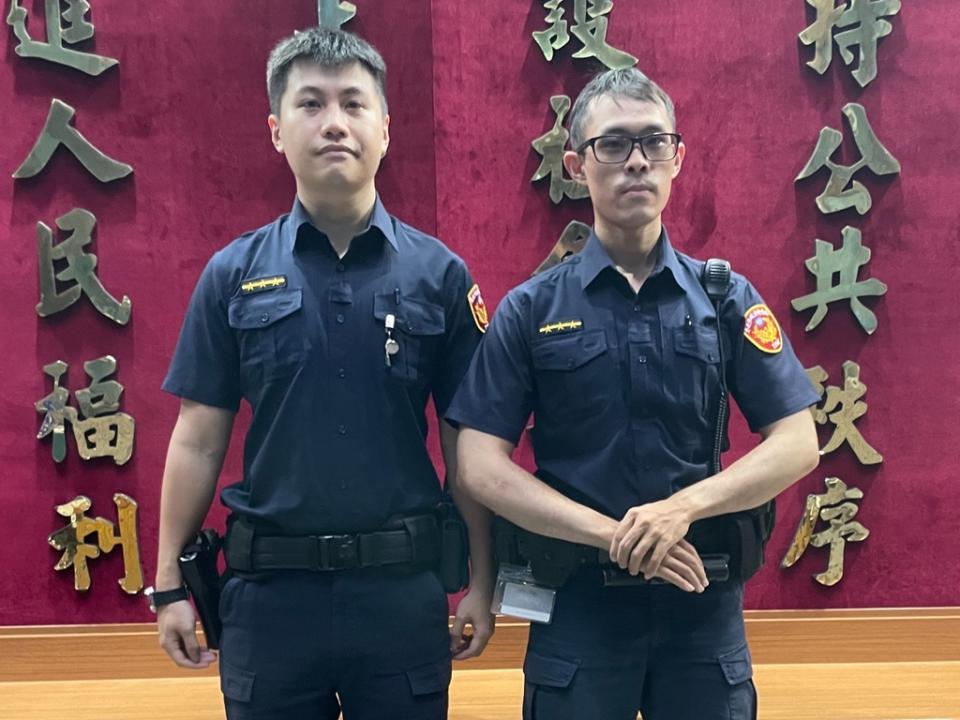 圖說：臺北市中正第二分局南海路派出所警員許勝傑、張銓峯。