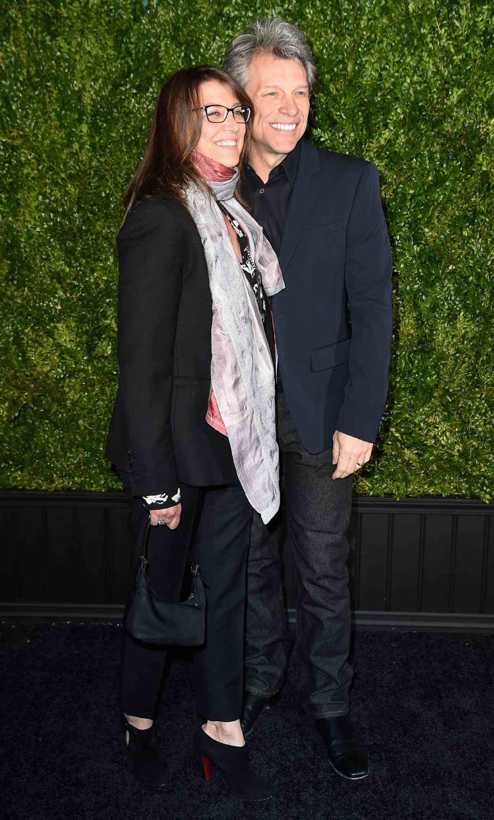 Dorothea Hurley and Jon Bon Jovi attend the CHANEL Tribeca Film Festival Artists Dinner at Balthazar on April 24, 2017 in New York City