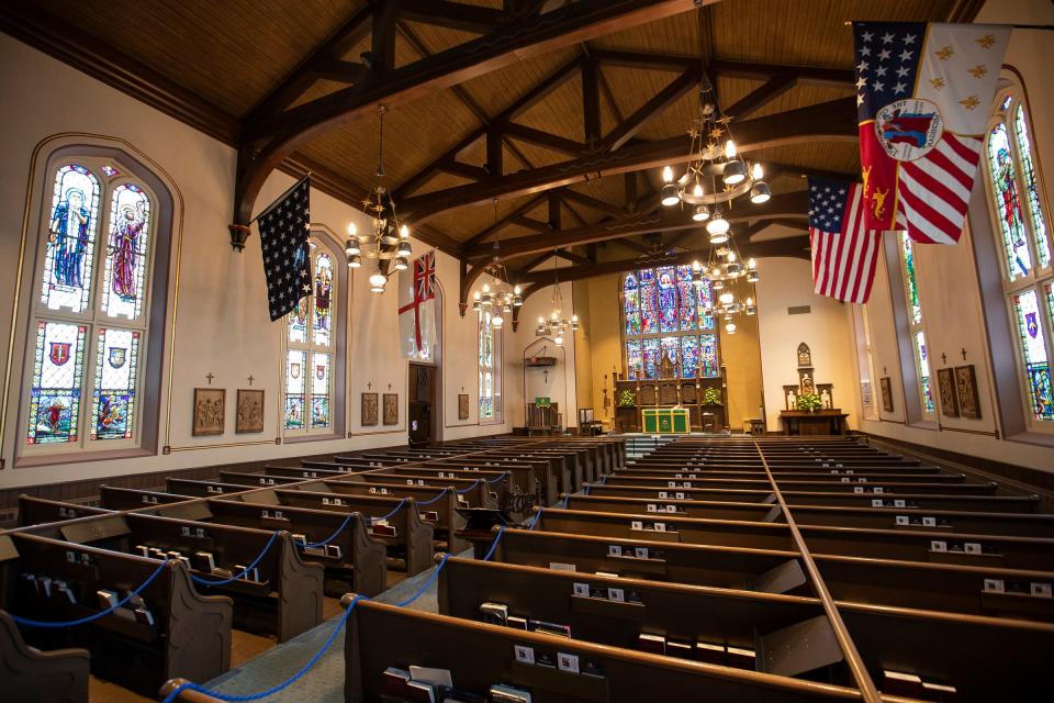 Inside of the Mariners' Church in Detroit on Saturday, July 22, 2023.
