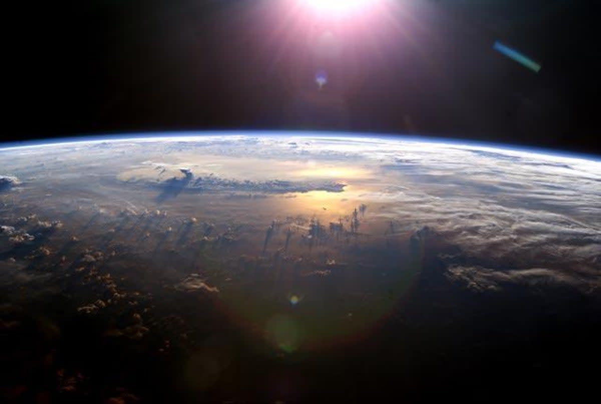 View of Earth’s atmosphere taken from the International Space Station in 2003 (Photo courtesy of ISS Expedition 7 Crew, EOL, NASA)