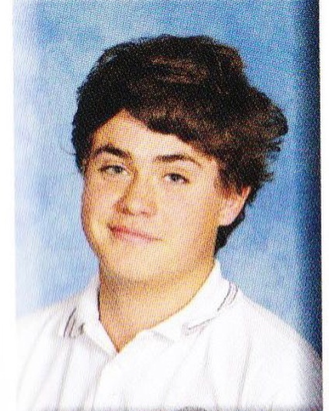 A photo of Dacre Montgomery at high school.