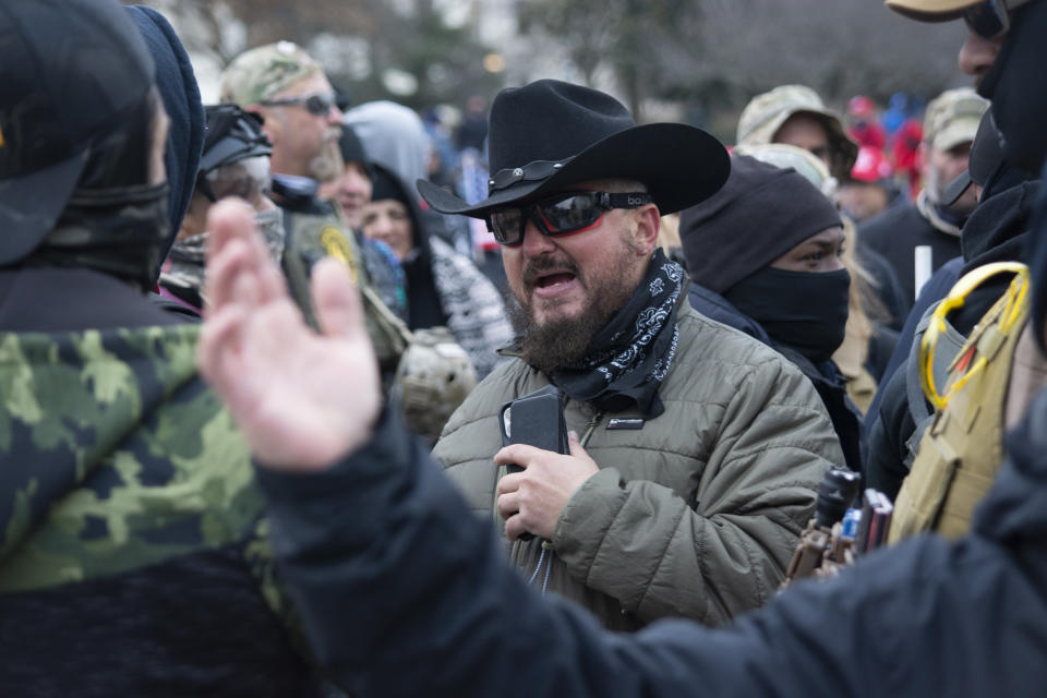 Stewart Rhodes at the Capitol on Jan. 6, 2021. (Ford Fischer / News2Share)