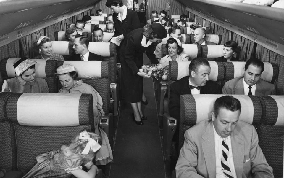 A bit cramped: just like today, there has never been much legroom in economy class