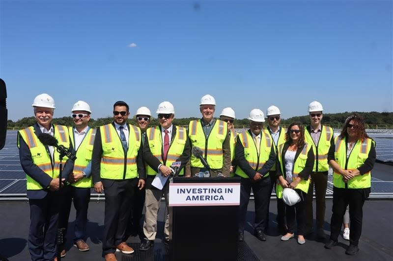 On September 5, state and local officials gathered on a rooftop at Edison to celebrate the award of a $156 million federal grant for solar energy initiatives in New Jersey.