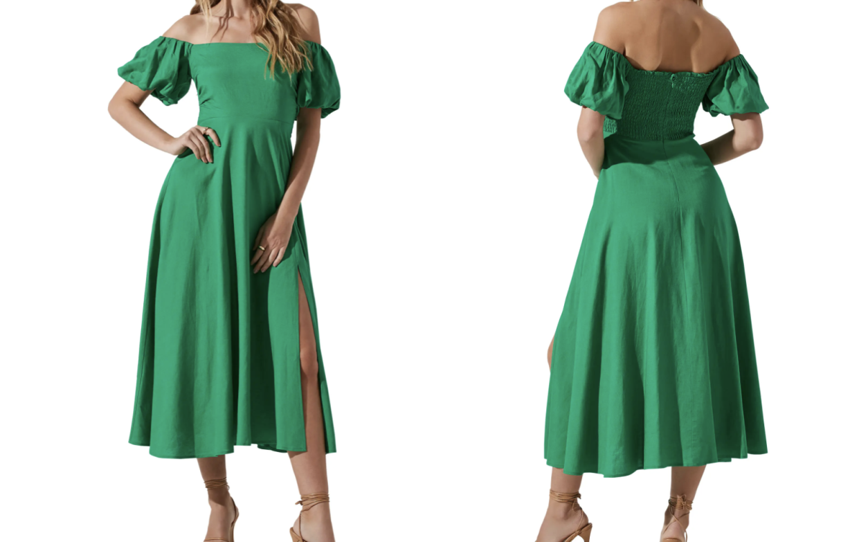 Nordstrom's Astr The Label Off the Shoulder A-Line Dress comes in three summer-ready colourways.