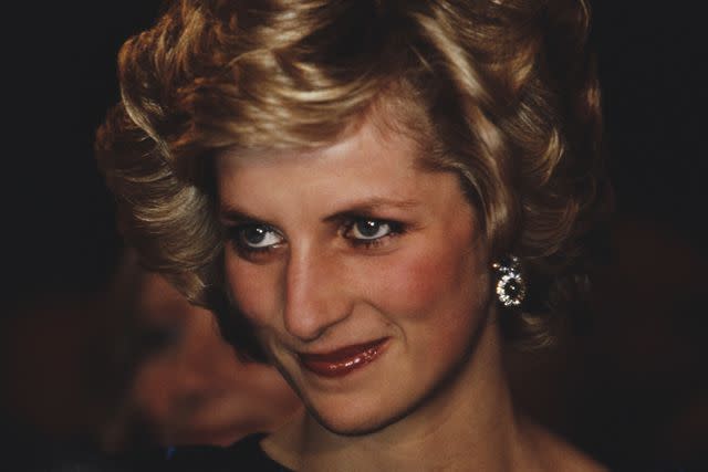 <p>Georges De Keerle/Getty</p> Princess Diana in Florence in April 1985