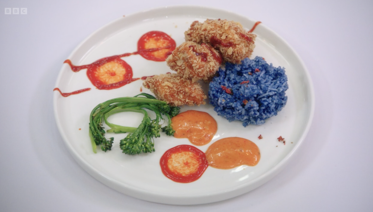 Dominic Skinner's bang bang chicken dish. (BBC)