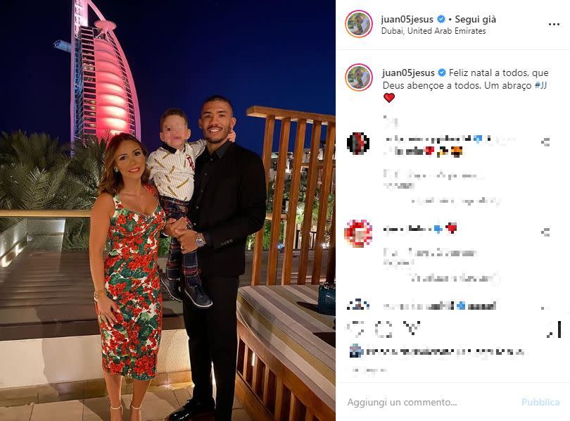 Dubai anche per il difensore giallorosso Juan Jesus.