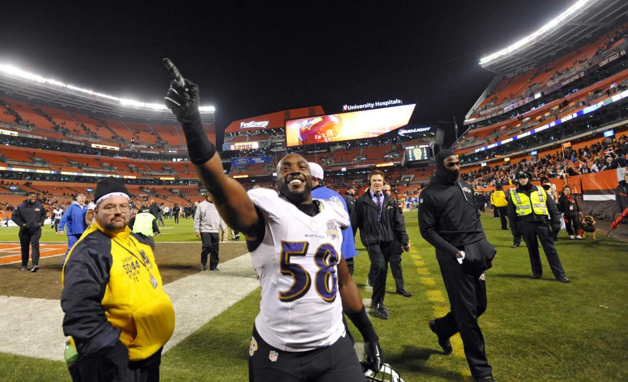 Pass rusher Elvis Dumervil has signed with the San Francisco 49ers. (AP)