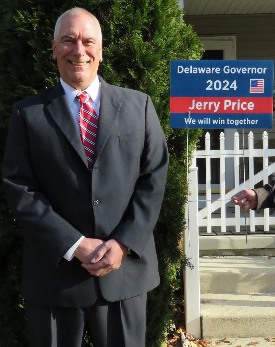 Lewes resident Jerrold Price has filed to run for Delaware governor in 2024 on the Republican line.