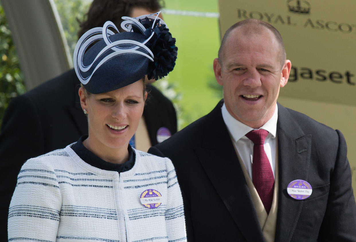 ASCOT, ENGLAND - JUNE 19:  Zara Phillips and Mike Tindall attend day 4 of Royal Ascot at Ascot Racecourse on June 19, 2015 in Ascot, England.  (Photo by Samir Hussein/WireImage)