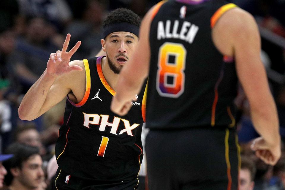The Phoenix Suns' Devin Booker has averaged 54 points per game in his last three games against the New Orleans Pelicans.
