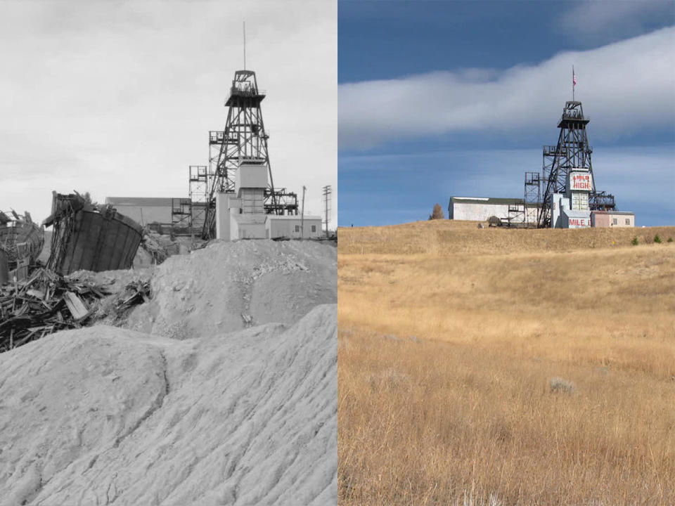 Butte then, and now. / Credit: CBS News