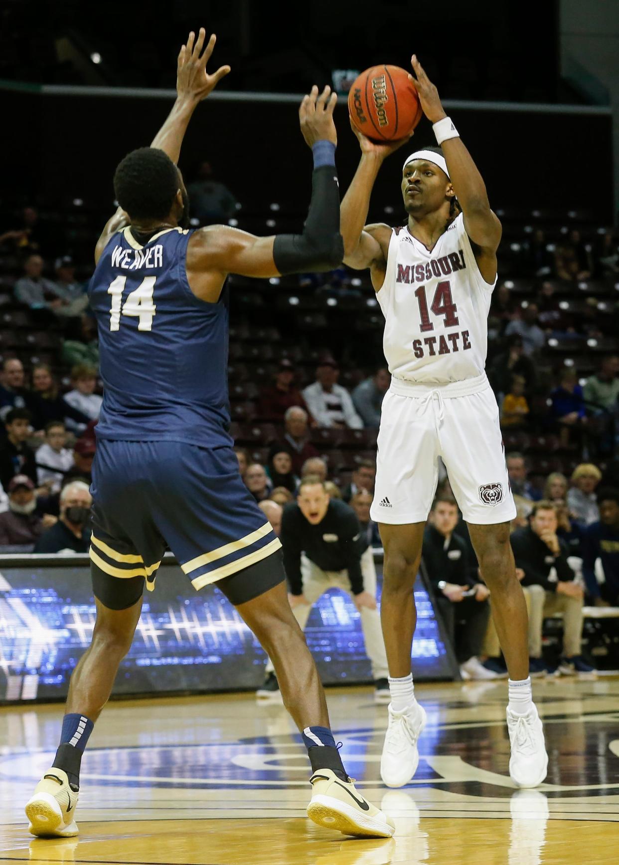 Keaton Hervey, of Missouri State, during the Bears 69-60 win over Oral Roberts at JQH Arena on Saturday, Dec. 11, 2021.