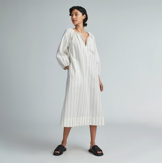 The Raglan Sleeve Poplin Dress. Image via Everlane.