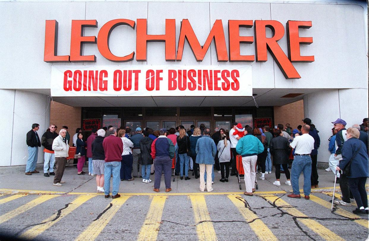 Shoppers on the last day  at Lechmere in Warwick