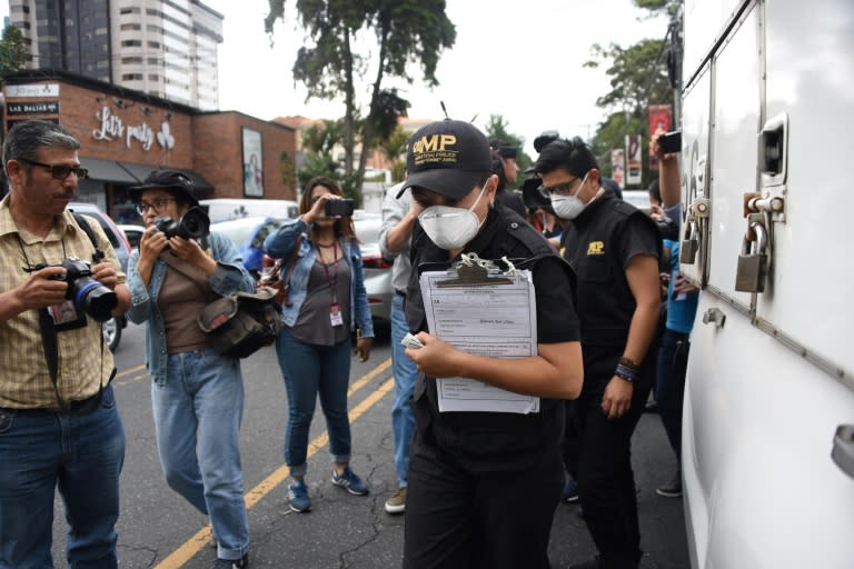 Public prosecutors arrive at the International Commission against Impunity in Guatemala (CICIG) headquarters in Guatemala City on August 31, 2018