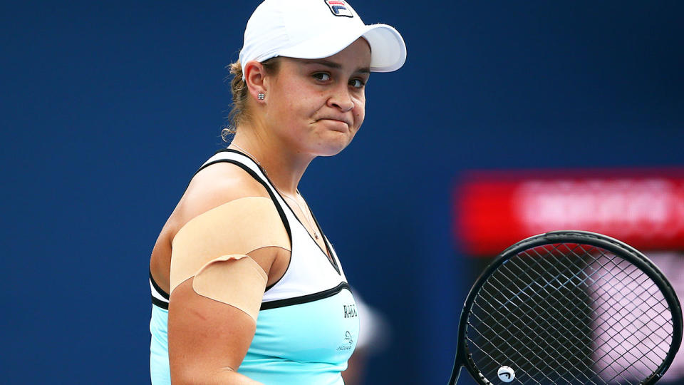 Ashleigh Barty suffered a shock loss in the first round.  (Photo by Vaughn Ridley/Getty Images)