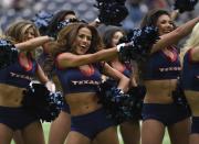 <p>The Houston Texans cheerleaders perform before an NFL football game Sunday, Nov. 27, 2016, in Houston. (AP Photo/Eric Christian Smith) </p>