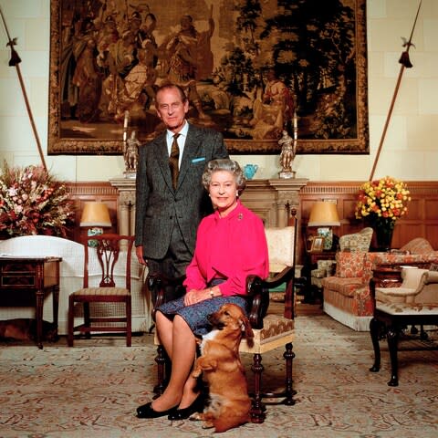 The official portrait taken by Terry O'Neill CBE of HM Queen Elizabeth II and HRH Prince Philip, 1992 - Credit: Terry O'Neill / Iconic Images