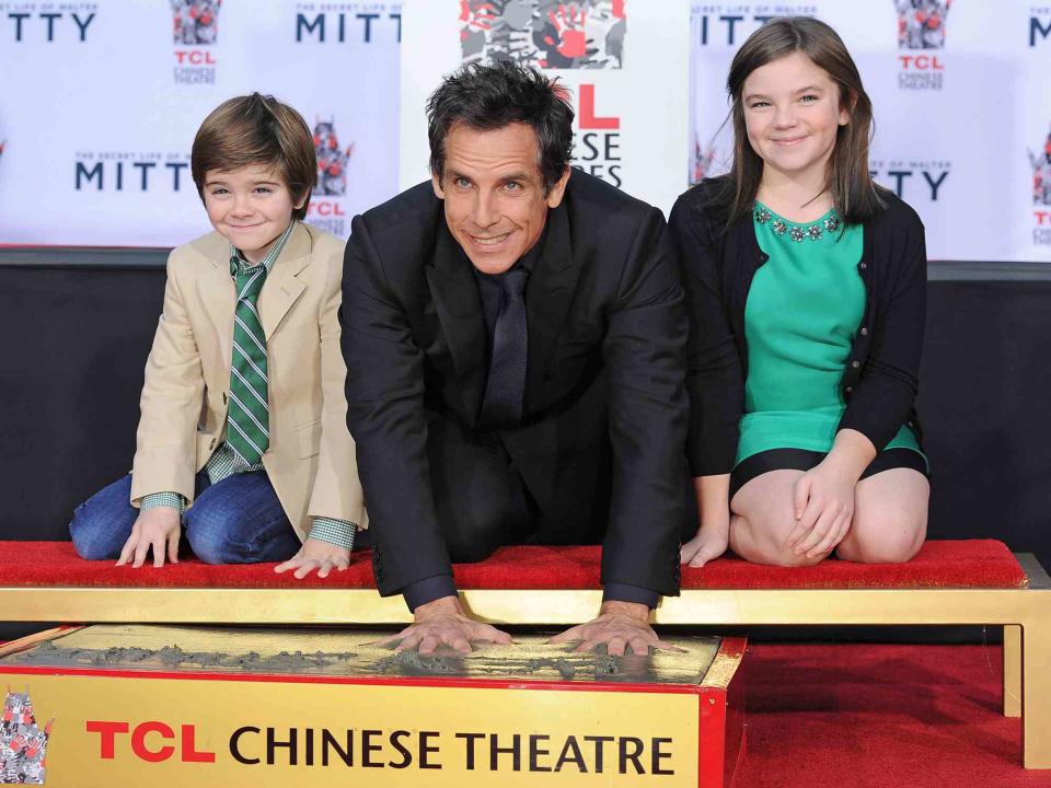 Axelle/Bauer-Griffin/FilmMagic Ben Stiller and his kids, son Quinlin Stiller and daughter Ella Stiller attend the hand and footprint ceremony honoring Ben Stiller held at TCL Chinese Theatre on December 3, 2013 in Hollywood, California.