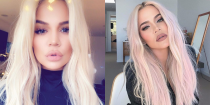 <p>Khloé recently debuted her bleach blonde hair, but she decided she wasn't done and added some pink to her new 'do that's still perfect for winter!</p>