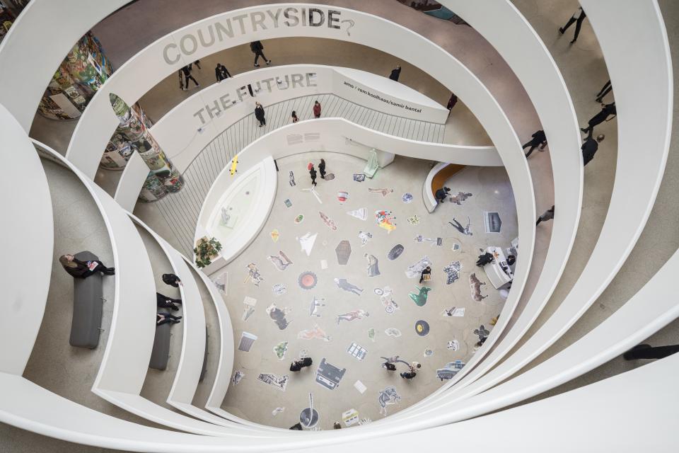 Looking down through the rotunda of Countryside, the Future.