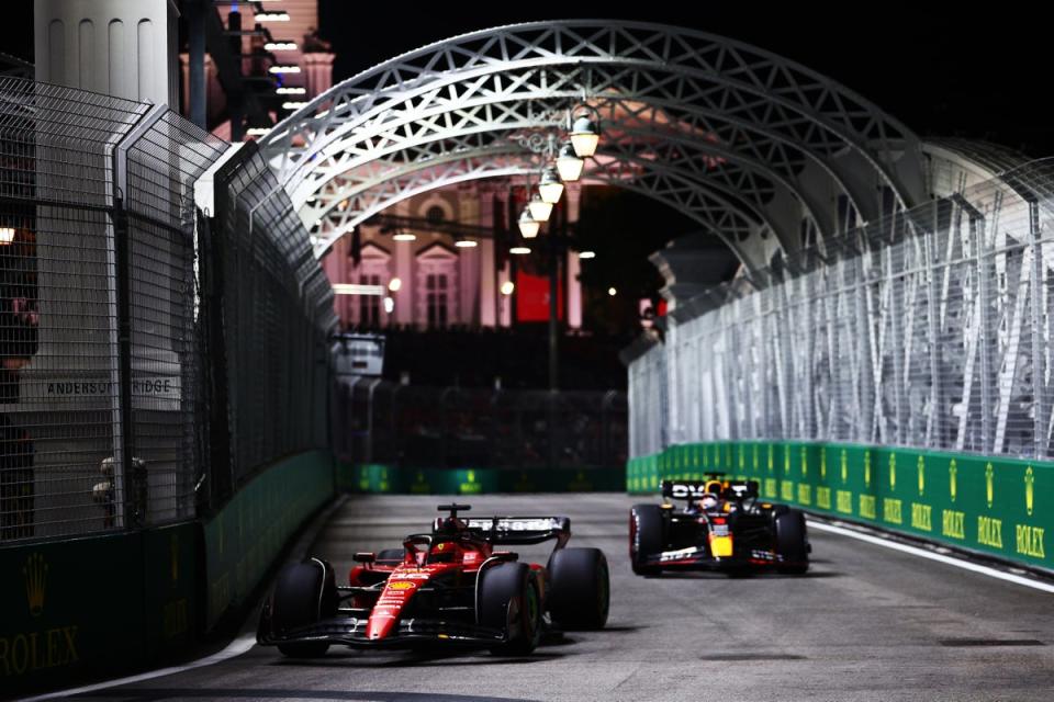 Ferrari were quicker than Red Bull in Friday practice in Singapore (Getty)