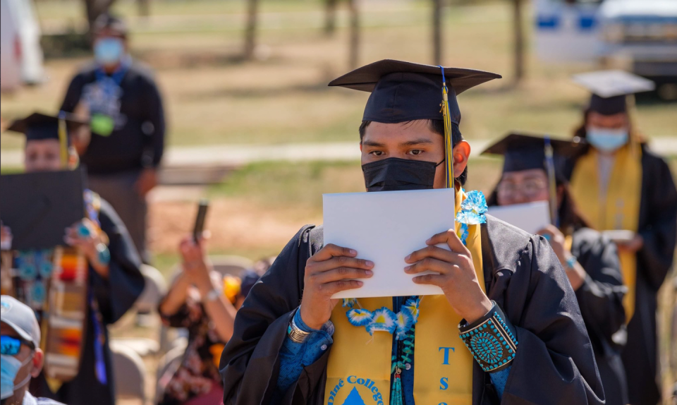 Commencement ceremony at Diné College in May 2021