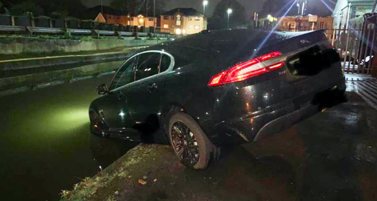 The taxi was driven into a canal following instructions from the sat nav. (Reach)