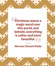 <p>"Christmas waves a magic wand over this world, and behold, everything is softer and more beautiful."</p>