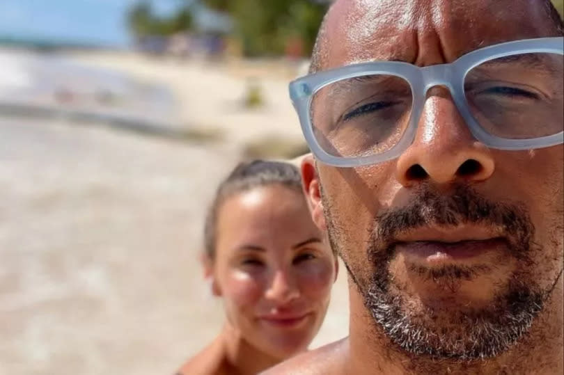 The Repair Shop presenter Jay Blades and wife Lisa on the beach