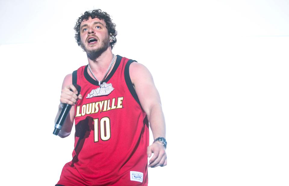 Louisville's Jack Harlow performed songs from his latest album Come Home the Kids Miss You as well as others as the 24-year-old closed out the first day of the 2022 Forecastle Festival Friday at Waterfront Park. "I used to sneak into Forecastle" as a kid, Harlow confessed to the crowd. May 27, 2022