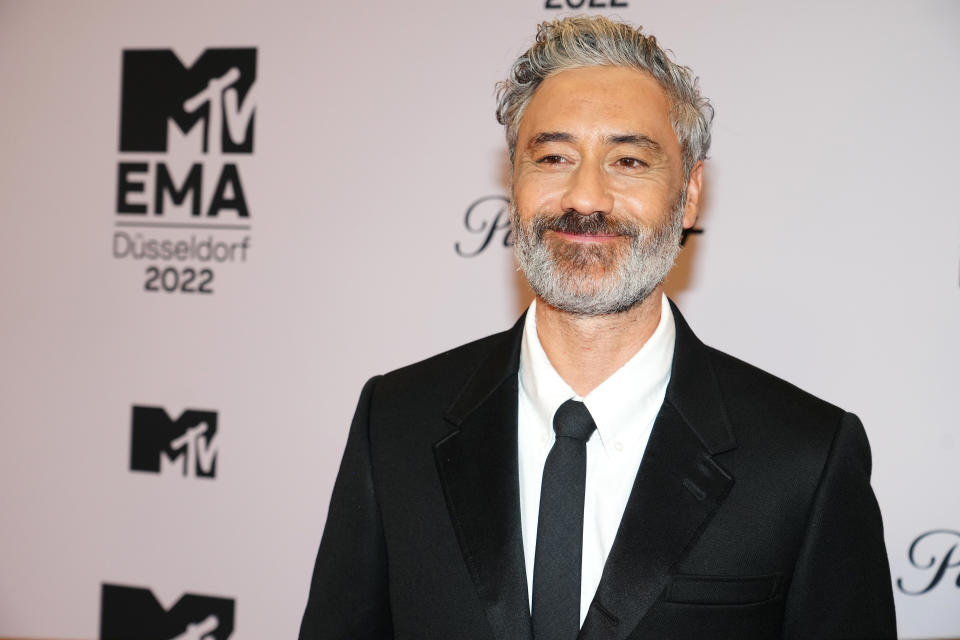 DUESSELDORF, GERMANY - NOVEMBER 13: Taika Waititi attends the MTV Europe Music Awards 2022 held at PSD Bank Dome on November 13, 2022 in Duesseldorf, Germany. (Photo by Jeff Kravitz/FilmMagic)