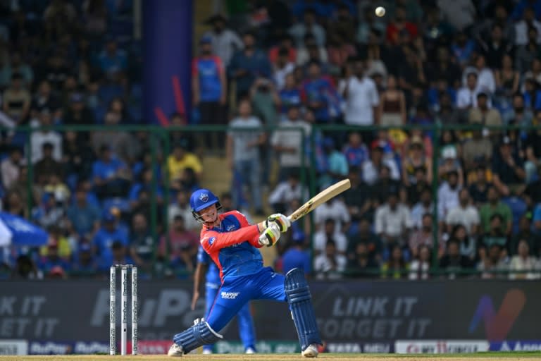 Delhi Capitals' Jake Fraser-McGurk in action during the Indian Premier League (IPL) match against Mumbai Indians in New Delhi (Money SHARMA)