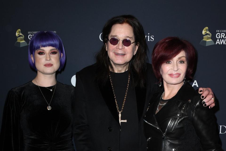 Kelly Osbourne with parents Ozzy and Sharon in 2020 (Jon Kopaloff/Getty Images)