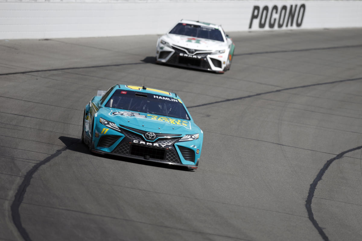 NASCAR results Denny Hamlin wins for seventh time at Pocono to nab 50th career win, 600th for Toyota
