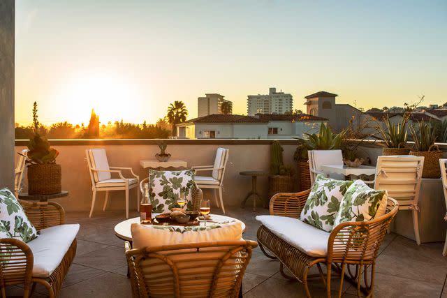 <p>Laure Joliet/Courtesy of Hotel 850 SVB</p> The roof deck at 850 SVB, a hotel from Jeff Klein adjacent to the San Vicente Bungalows private club.