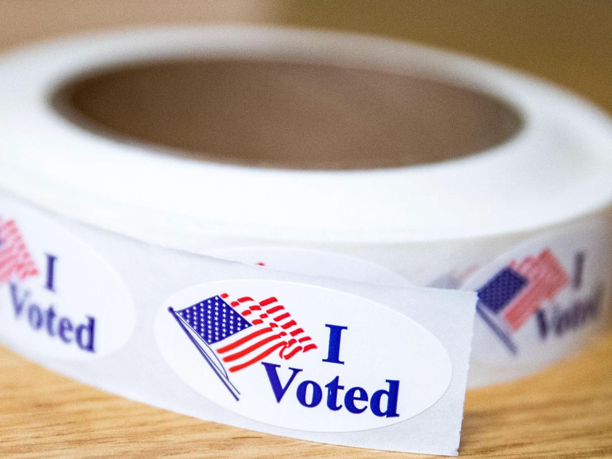 Stickers are available to voters on election day.